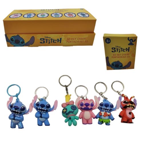 STITCH Portachiavi 3D 6cm In Blind Box (x cm) In espo da pz 6ass..x…x